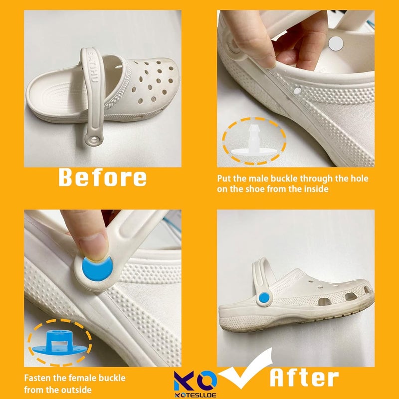 KOTESLLOE 8 Sets Replacement Rivets for Crocs, Replacement Parts for Crocs - Image 3